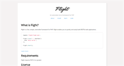 Desktop Screenshot of flightphp.com